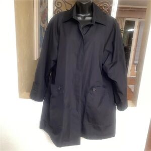 Amanda Smith Cotton Long Jacket Black Sz 10 S1143-01
